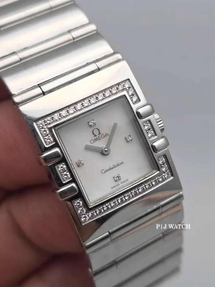 OMEGA Constellation Quadra Quartz Diamonds Ladies MOP Dial Ref.1528.76.00