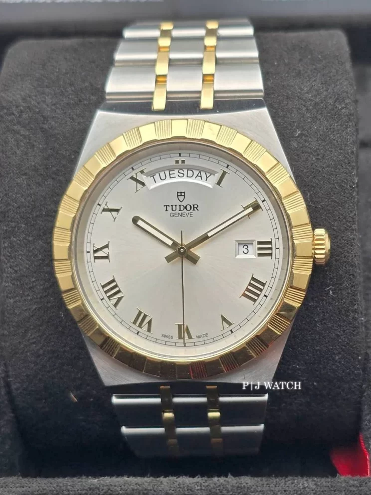 Tudor Royal 41mm Automatic Steel & Gold Silver Roman Dial Ref.28603