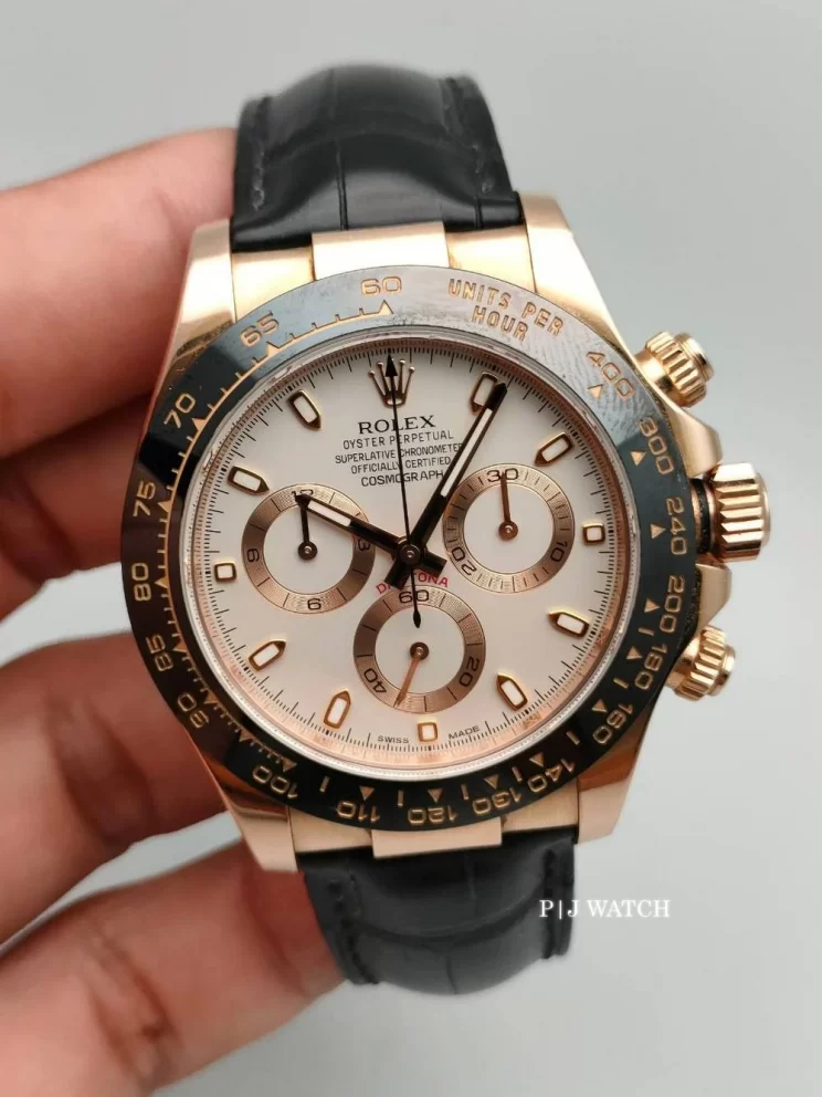 Rolex Cosmograph Daytona Everose Gold 18k Ivory Dial Ref.116515LN