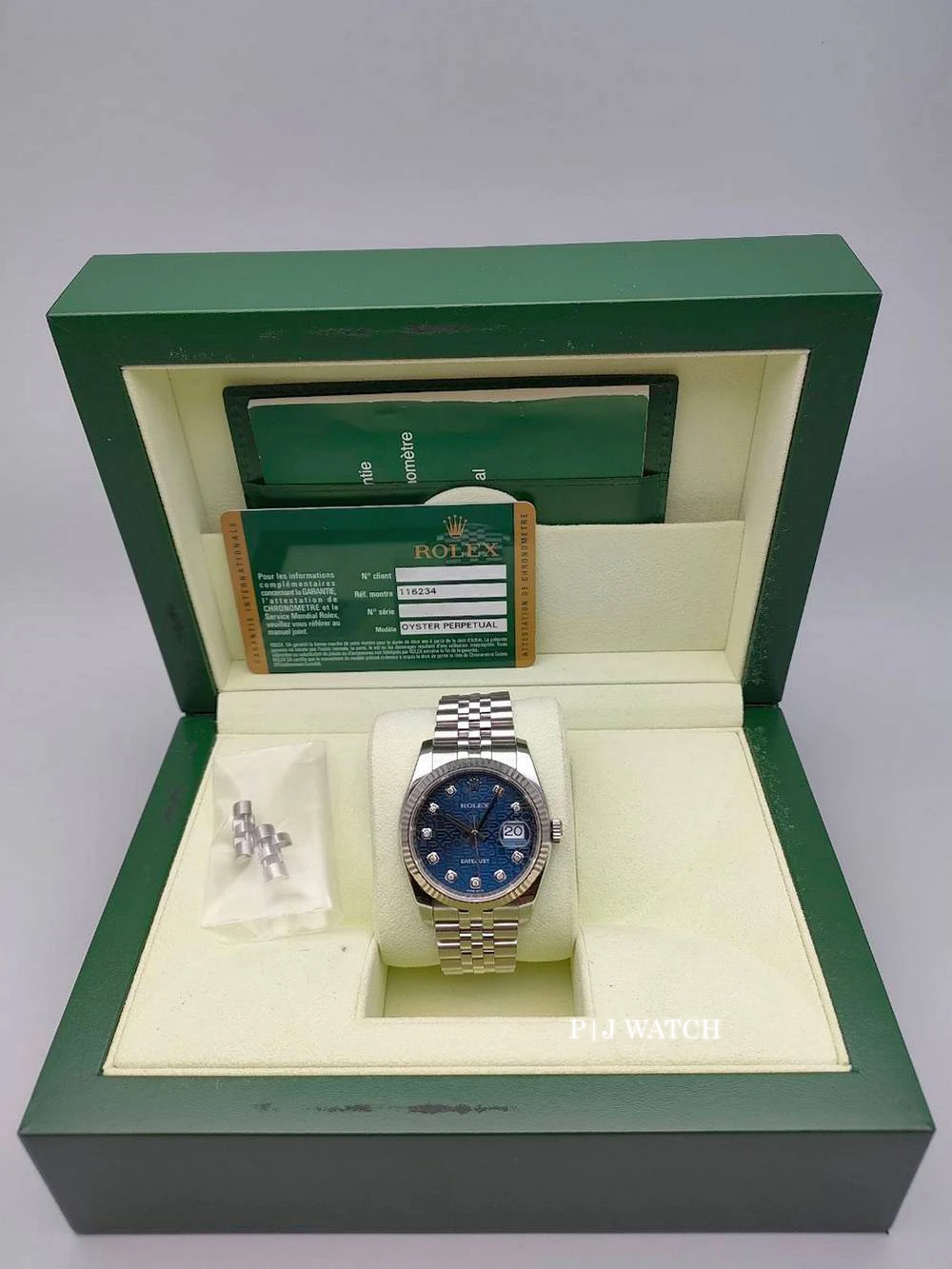 Rolex Datejust 36mm Steel Blue Computer Diamonds Dial Ref.116234