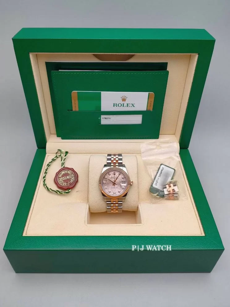 Rolex Datejust 31mm Pink Jubilee Dial Watch Ref.178271