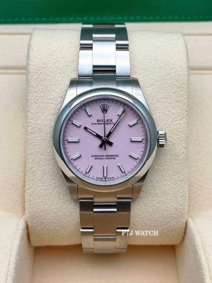 Rolex Oyster Perpetual 31mm Candy Pink Dial Women's Watch Ref.277200