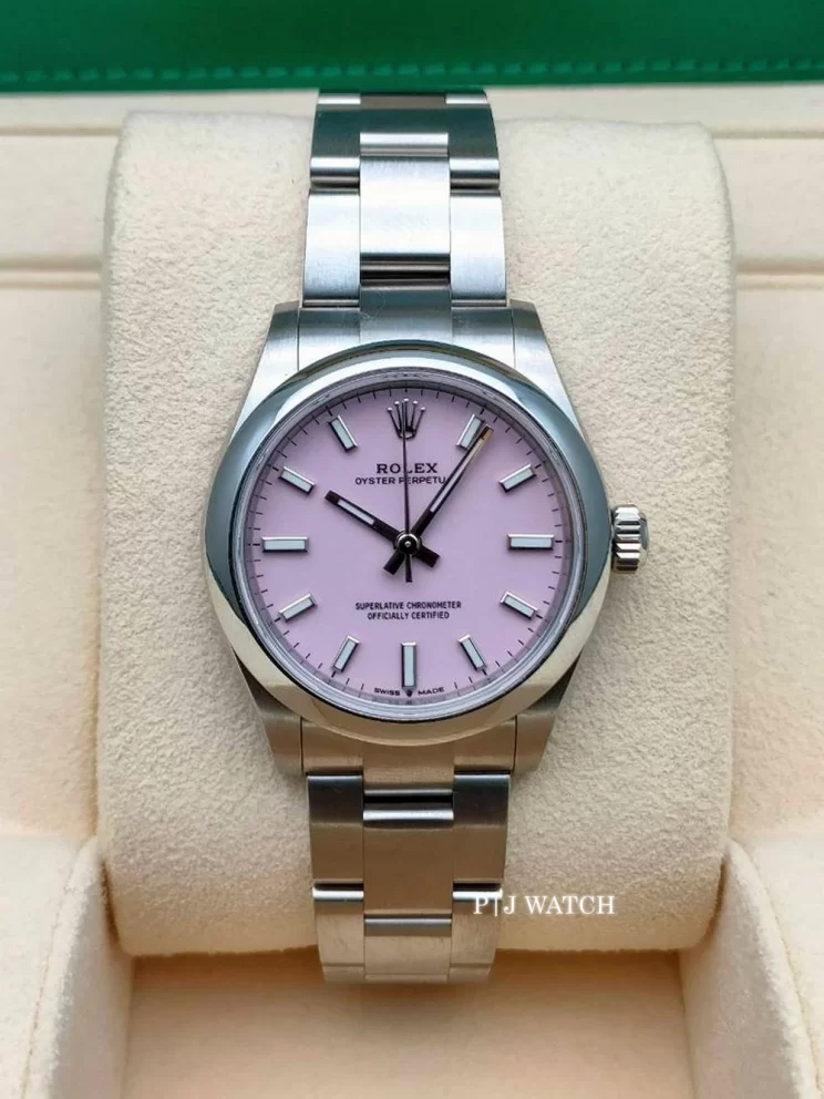 Rolex Oyster Perpetual 31mm Candy Pink Dial Women's Watch Ref.277200