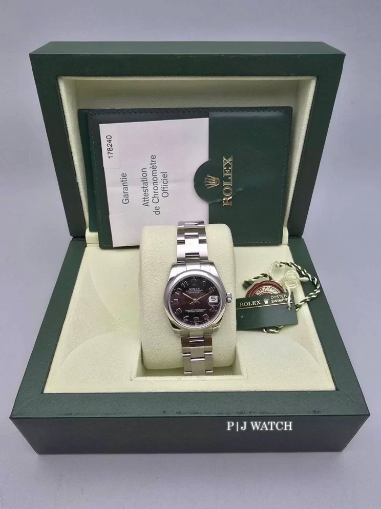 Rolex Datejust 31mm OysterSteel Black Arabic Dial Ref.178240