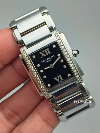 Patek Philippe Twenty~4 Steel Black Diamond Index Dial Ref.4910/10A-001