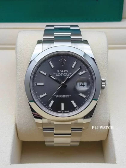 Rolex Datejust 41mm Black Dial Steel Men's Watch Ref.126300