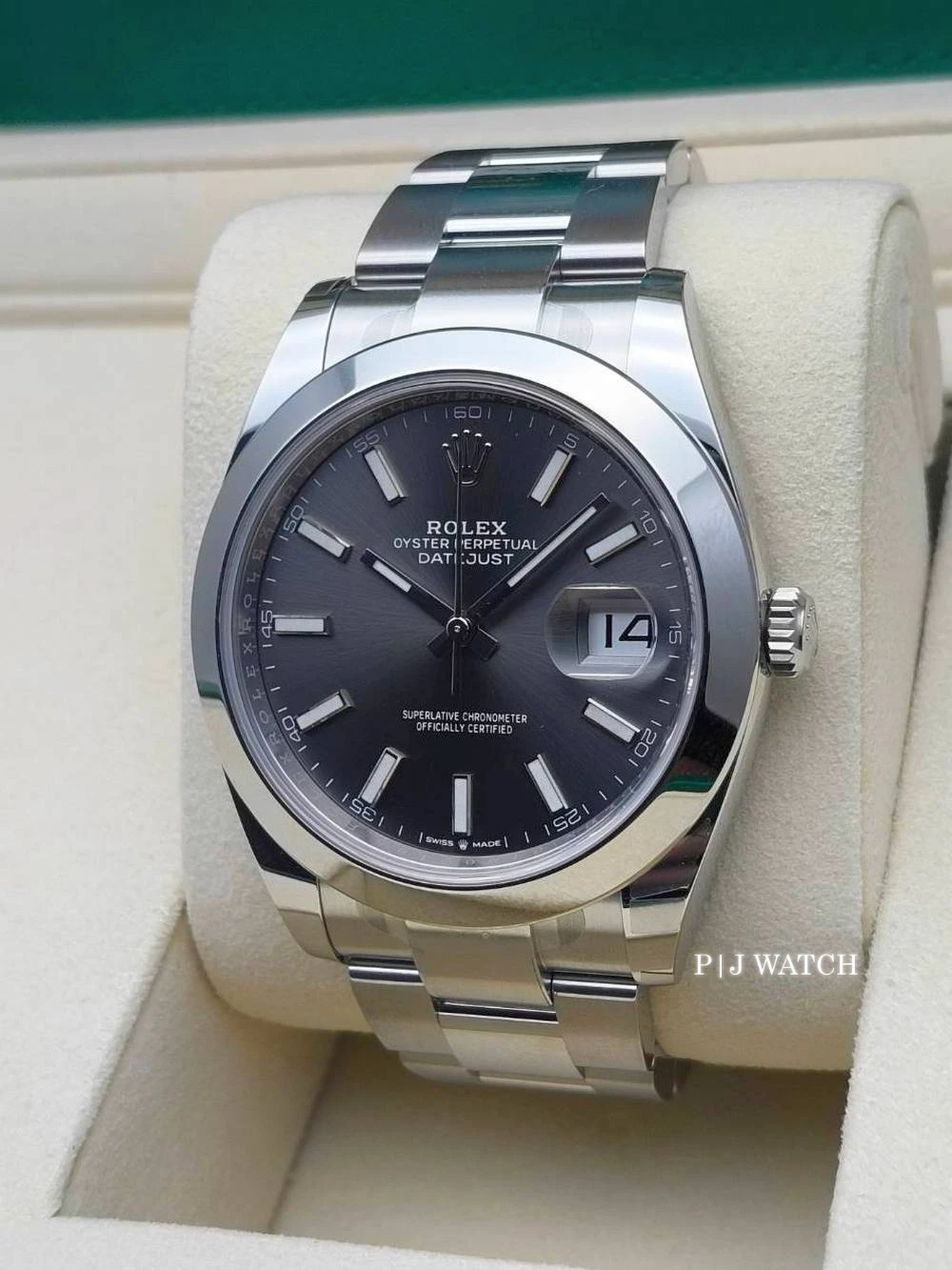 Rolex Datejust 41mm Black Dial Steel Men's Watch Ref.126300