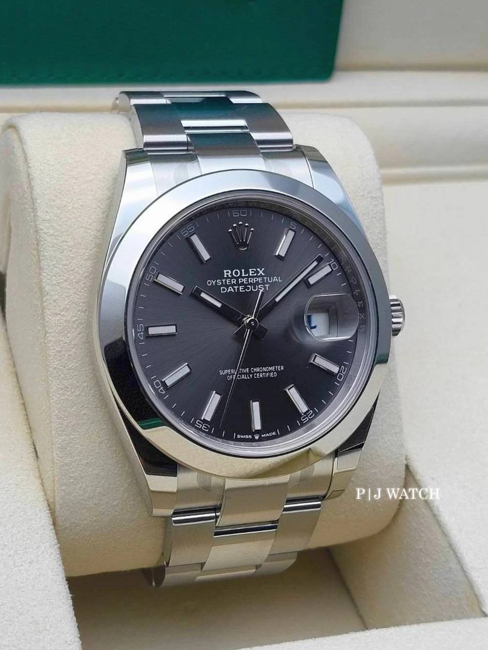 Rolex Datejust 41mm Black Dial Steel Men's Watch Ref.126300