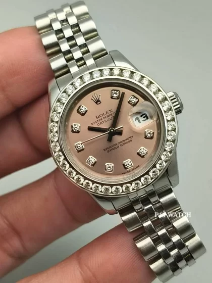 Rolex-Lady-Datejust-26mm-Jubilee-Steel-Salmon-Diamond-Dial-Ref.79174