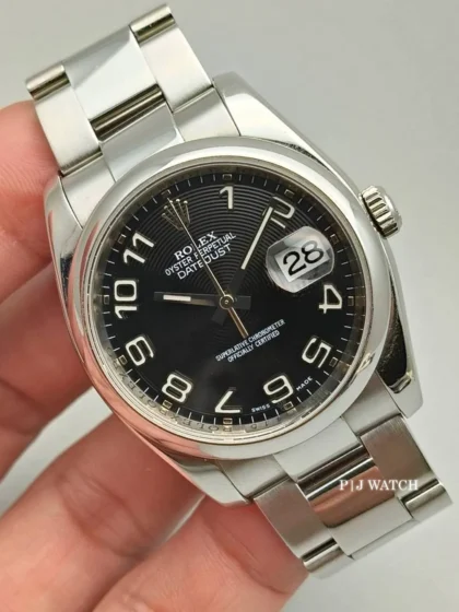 Rolex Datejust 36mm Oystersteel Concentric Black Dial Ref.116200