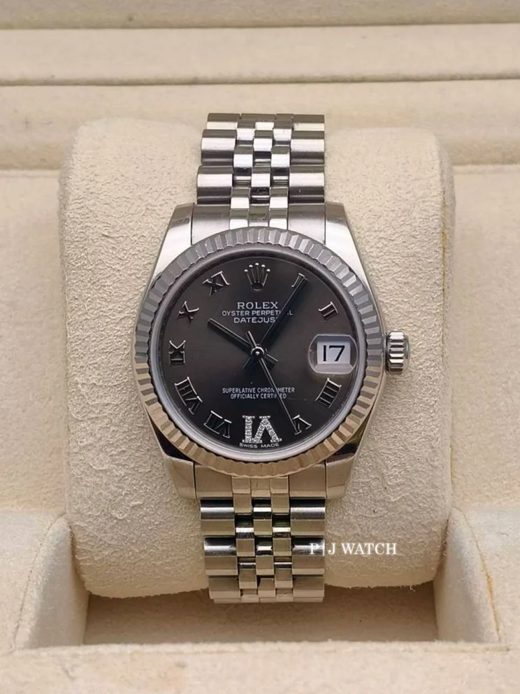 Rolex Datejust 31mm Elegant Automatic Brown Roman Dial Ref.178274