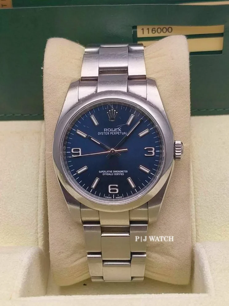 Rolex Oyster Perpetual 36mm Oystersteel Blue Dial Ref.116000