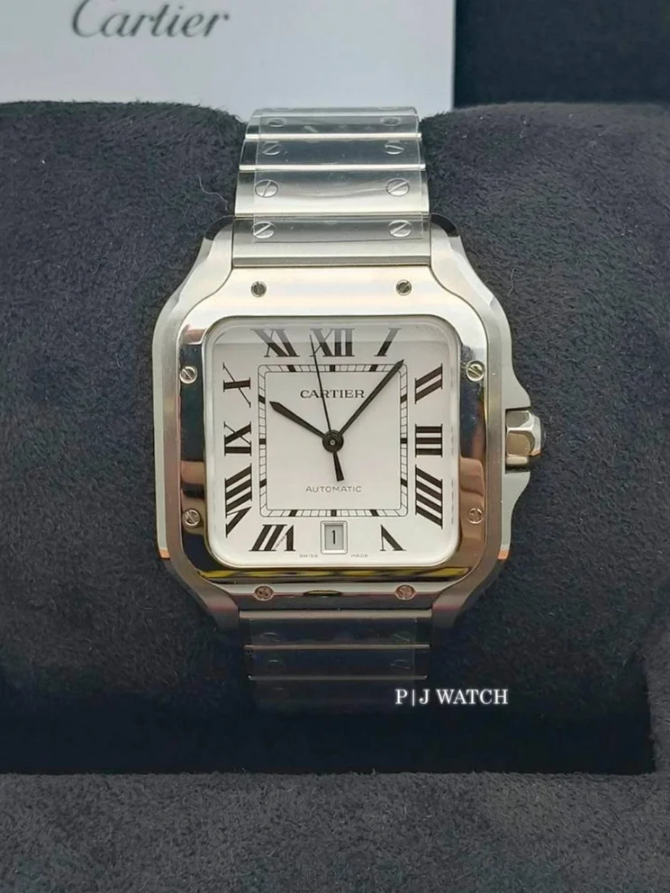 Cartier Santos De Cartier Large Size 39.8mm White Dial Ref.WSSA0018