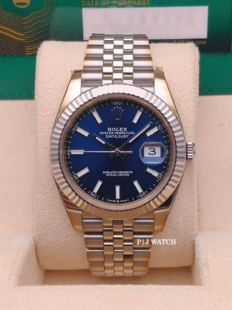Rolex Datejust 41mm Blue Dial Jubilee Steel Ref.126334