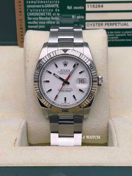 Rolex Datejust Turn-O-Graph White Dial Ref.116264