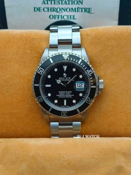 Rolex Submariner Date 40mm Oystersteel Black Dial Black Bezel Ref.16610