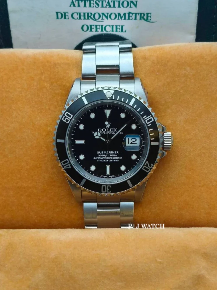 Rolex Submariner Date 40mm Oystersteel Black Dial Black Bezel Ref.16610