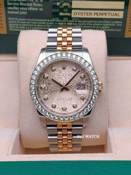 Rolex Datejust 36mm Gold & Steel Pink Diamond Dial Ref.116231