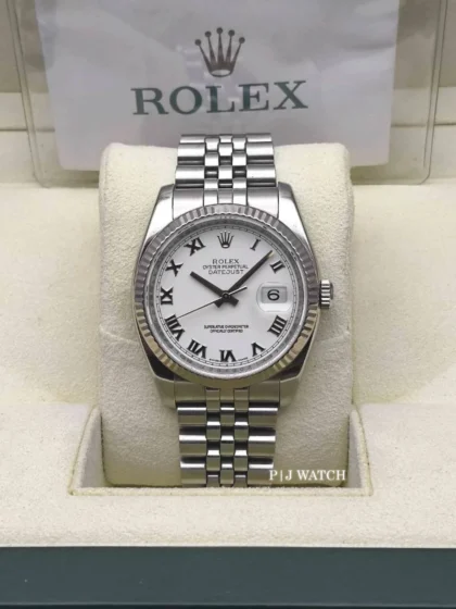 Rolex Datejust 36mm White Roman Dial Ref.116234