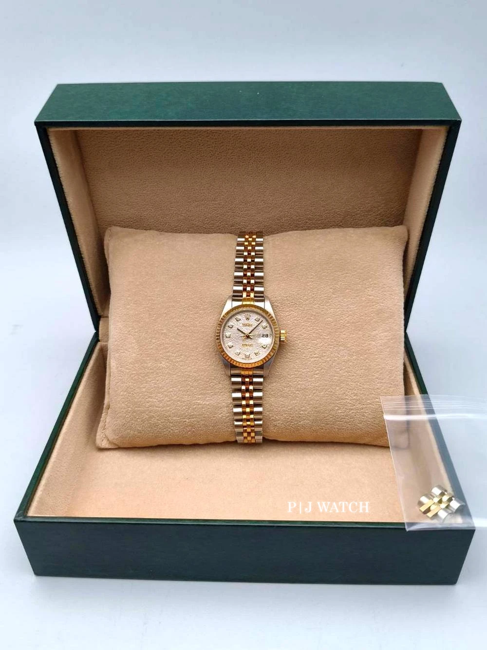Rolex Lady-Datejust 26mm Gold & Steel Silver Computer Dial Ref.79173