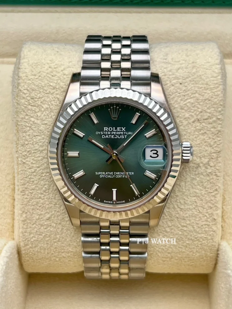 Rolex Datejust 31mm Green Dial Automatic Women's Watch Ref.278274