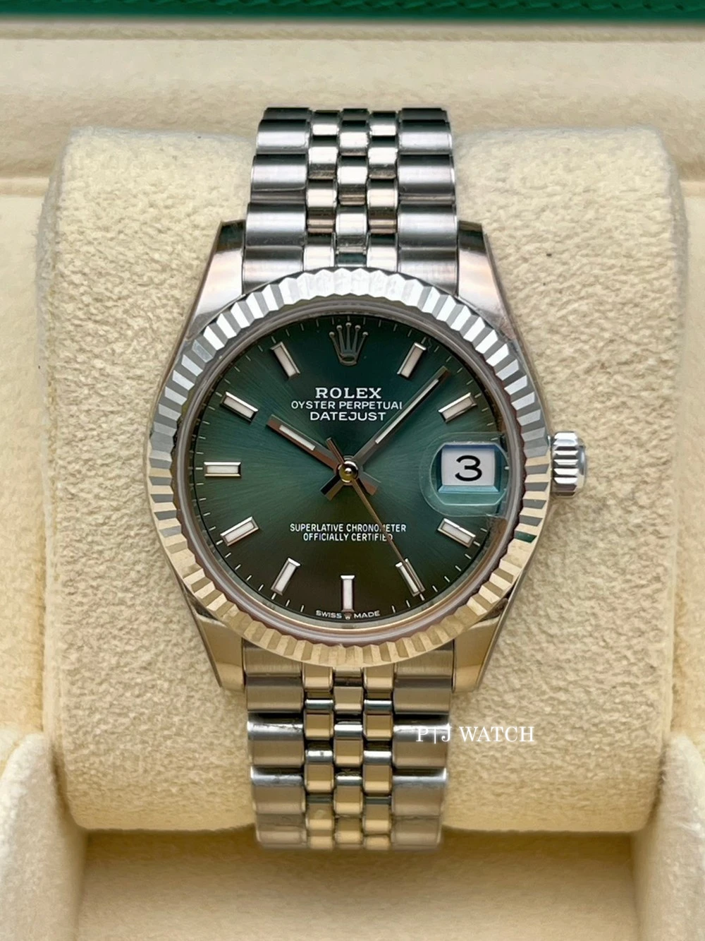 Rolex Datejust 31mm Green Dial Automatic Women's Watch Ref.278274