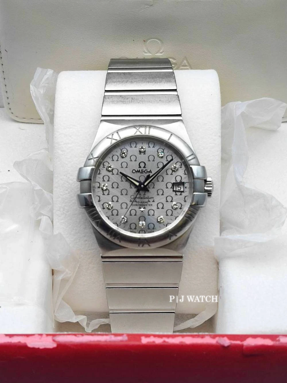 OMEGA Constellation 35mm Steel Silver Diamond Dial Ref.123.10.35.20.52.002