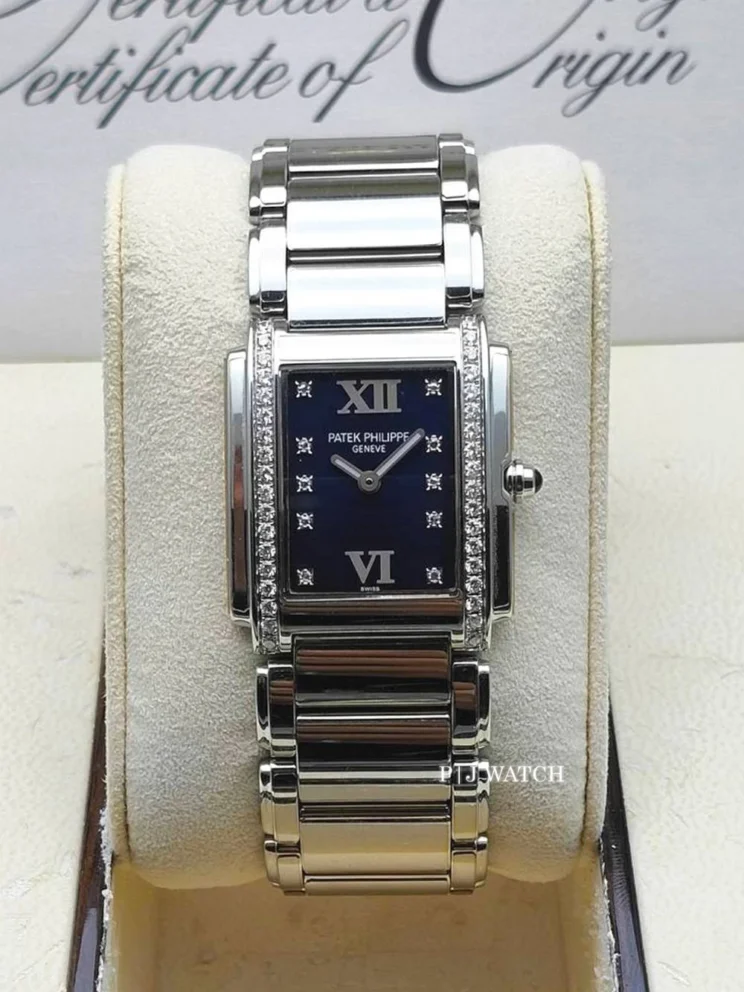 Patek Philippe Twenty~4 Steel Blue Diamond Dial Ref.4910/10A-012