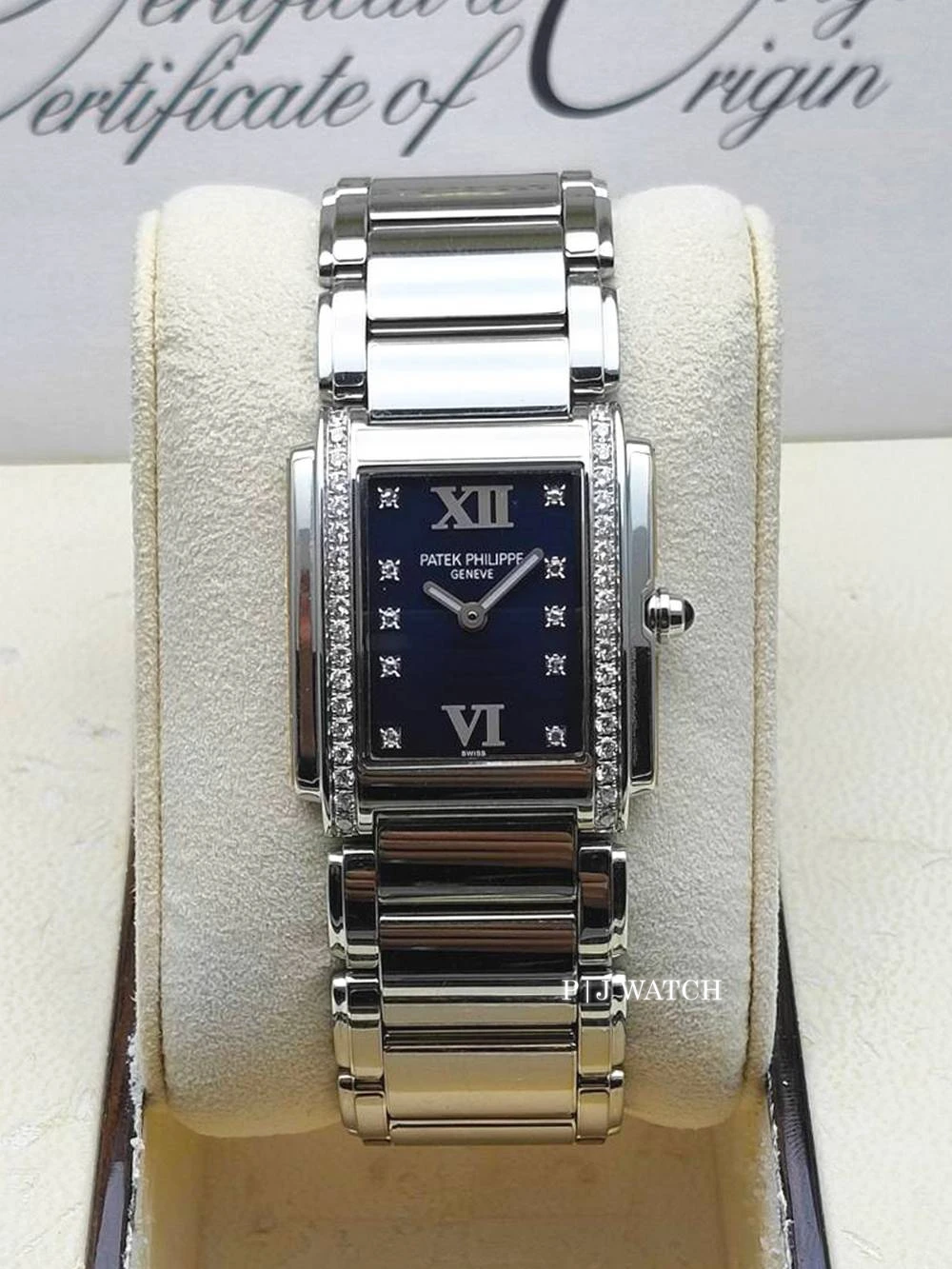 Patek Philippe Twenty~4 Steel Blue Diamond Dial Ref.4910/10A-012