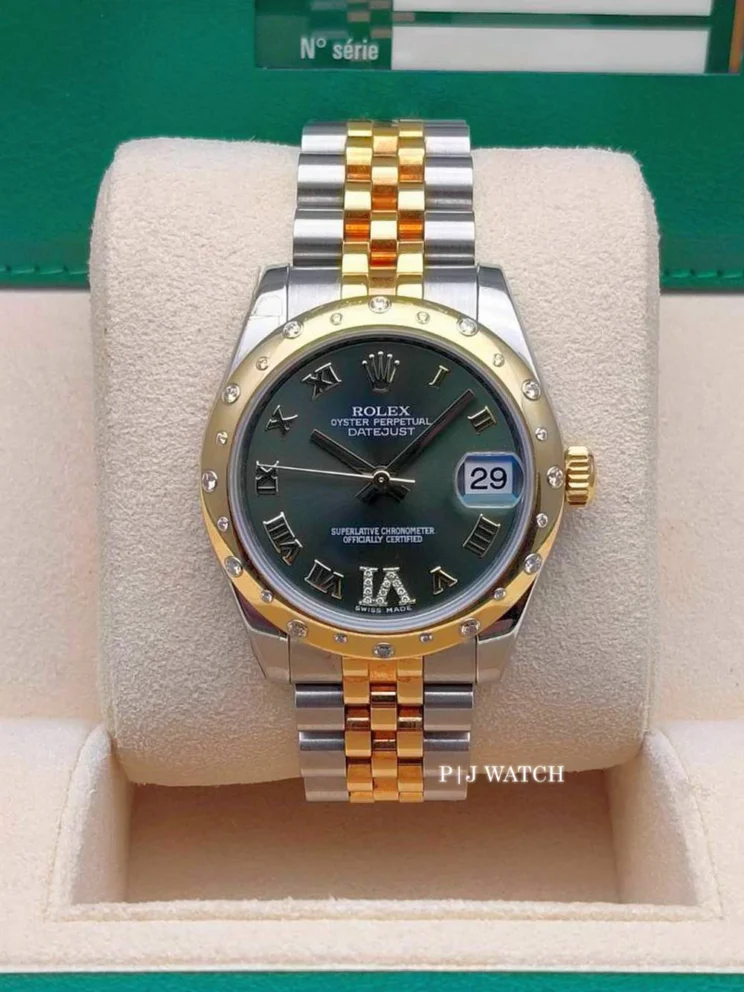 Rolex Datejust 31mm Yellow Gold 18k & Steel Green Dial Ref.178343