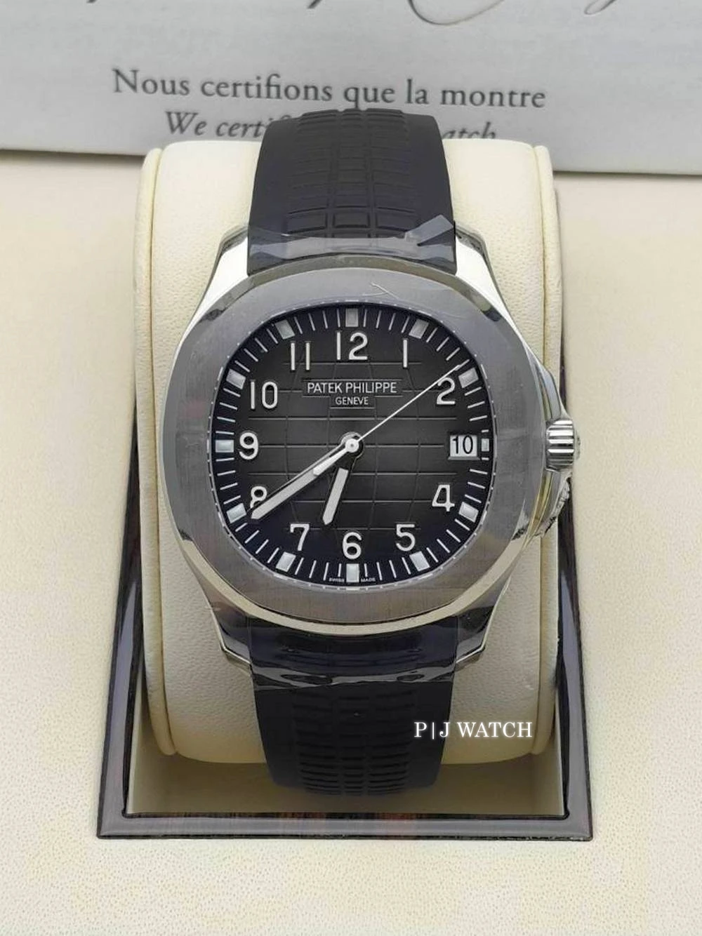 Patek Philippe Aquanaut 40.8mm Rubber Steel Black Embossed Dial Ref.5167A-001
