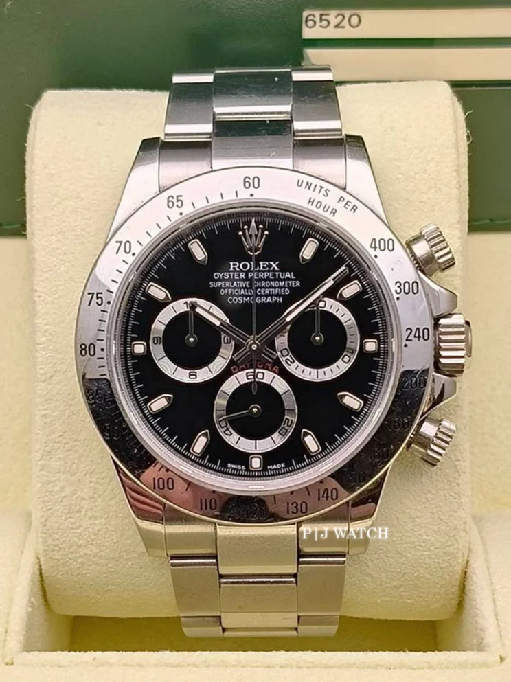 Rolex Cosmograph Daytona Steel Bezel Black Dial Ref.116520