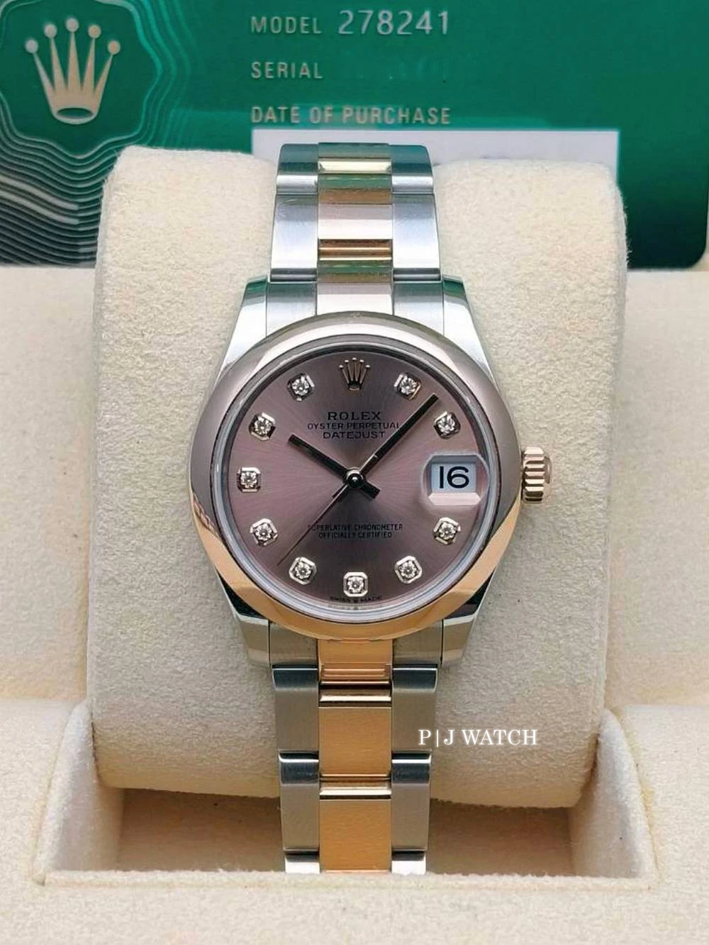 Rolex Datejust 31mm Everose Rolesor Pink Diamond Dial Ref.278241