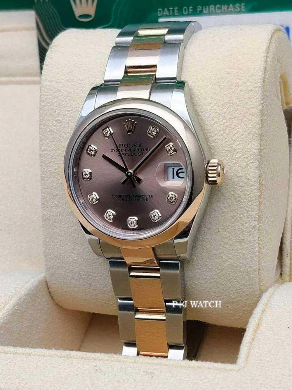 Rolex Datejust 31mm Everose Rolesor Pink Diamond Dial Ref.278241