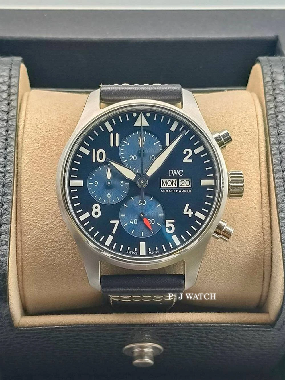 IWC Pilot Watch Chronograph 41mm Blue Dial Le Petit Prince Steel Leather Ref.IW388101