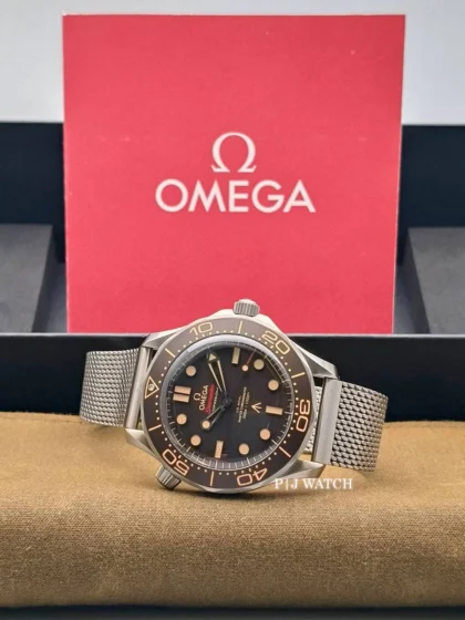 OMEGA Seamaster Diver 300M 42mm Brown Titanium Mesh 007 No Time To Die Ref.210.90.42.20.01.001