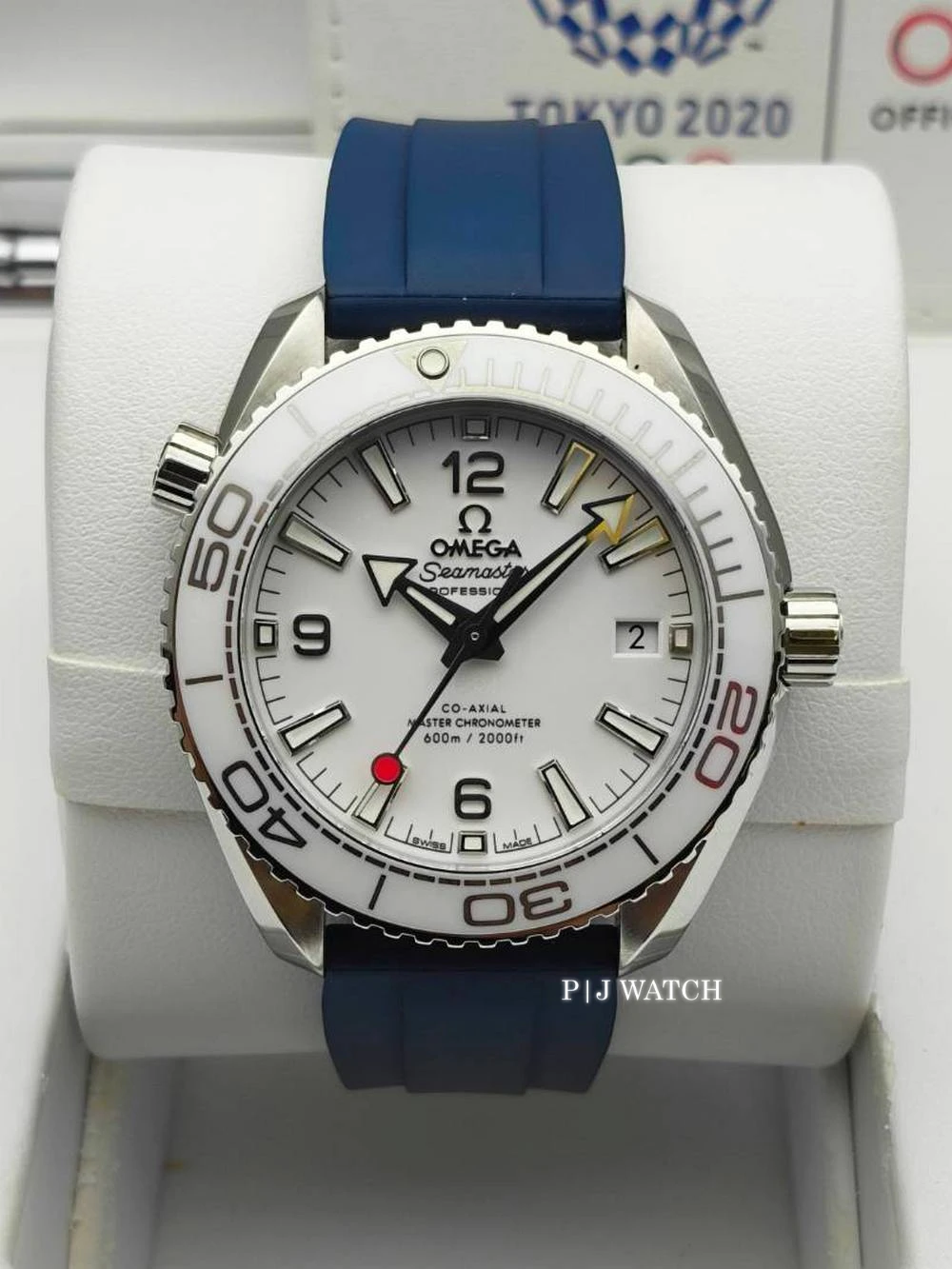 OMEGA Seamaster Planet Ocean 39.5mm White Dial Tokyo 2020 Limited Edition Ref.522.33.40.20.04.001