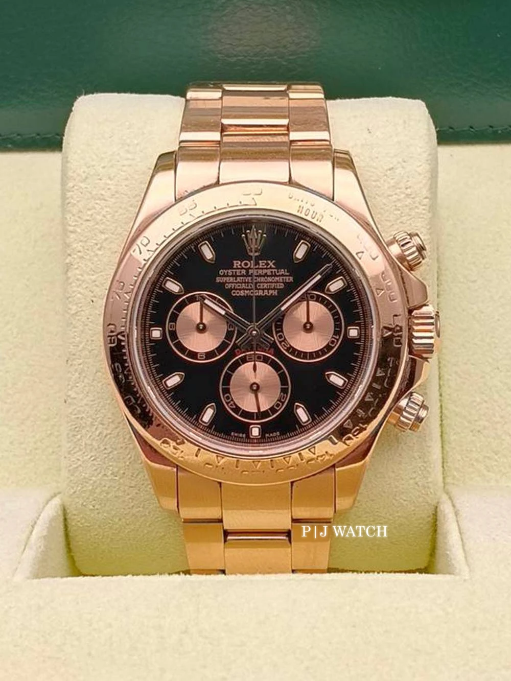 Rolex Cosmograph Daytona 40mm Black Dial Everose Gold Oyster Ref.116505