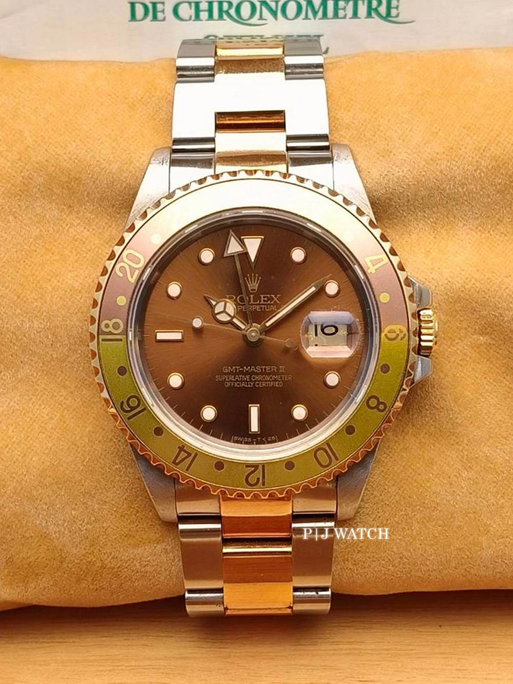 Rolex GMT-Master II 40mm Brown Dial Gold & Steel Root Beer Ref.16713