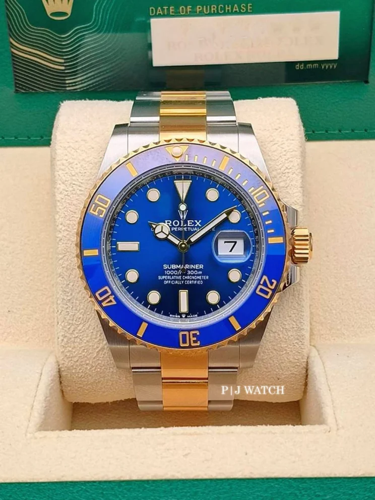 Rolex Submariner Date 41mm Blue Dial Gold & Steel Blue Ceramic Bezel Bluesy Ref.126613LB