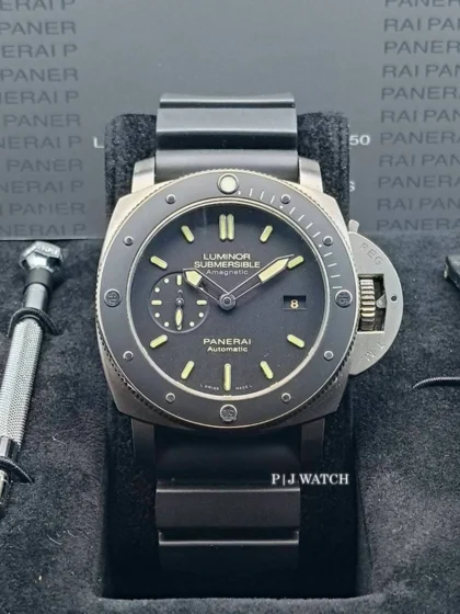 Panerai Luminor Submersible 1950 Amagnetic 3 Days 47mm Titanium Black Dial Ref.PAM00389