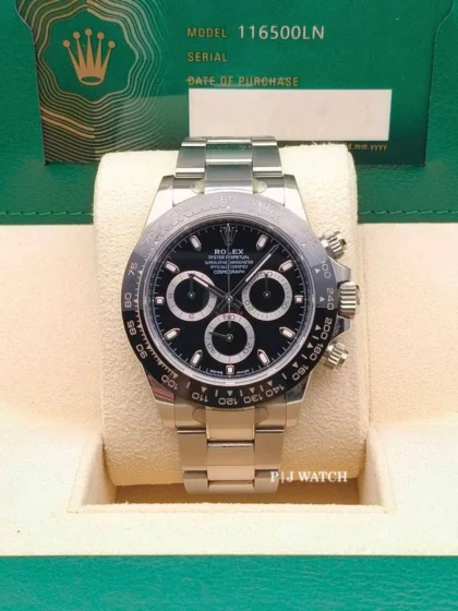 Rolex Cosmograph Daytona 40mm Steel Black Ceramic Bezel Black Dial Oyster Ref.116500LN
