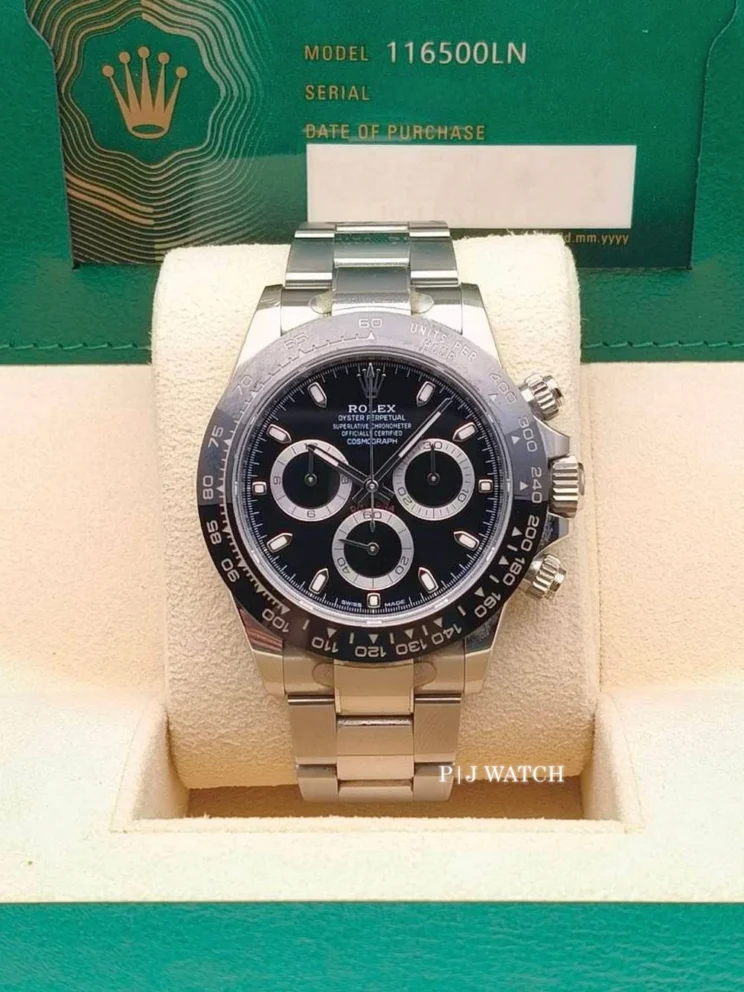 Rolex Cosmograph Daytona 40mm Steel Black Ceramic Bezel Black Dial Oyster Ref.116500LN