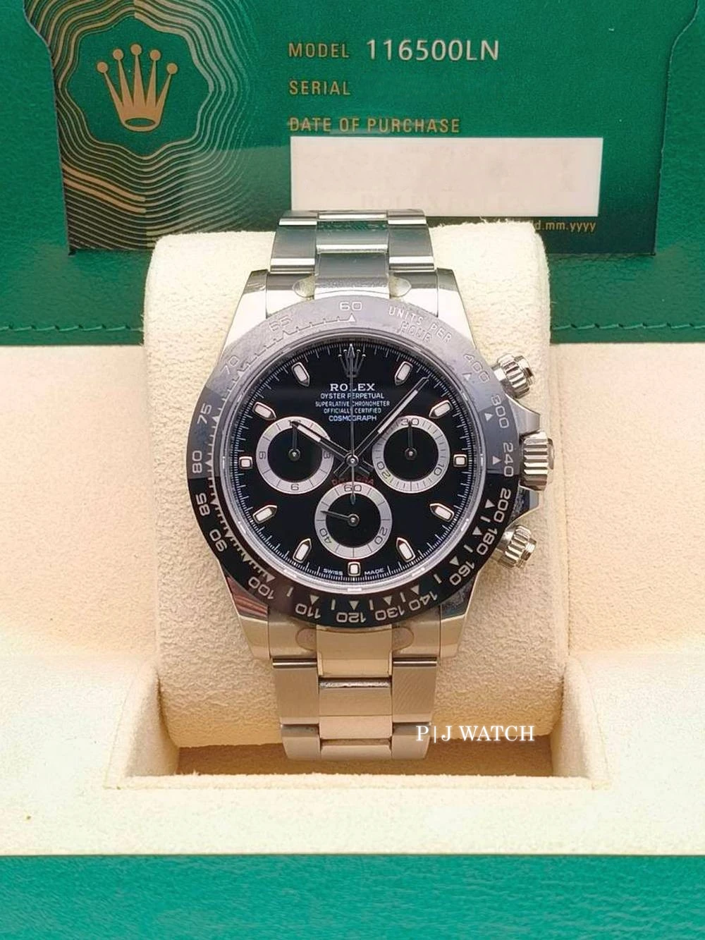 Rolex Cosmograph Daytona 40mm Steel Black Ceramic Bezel Black Dial Oyster Ref.116500LN