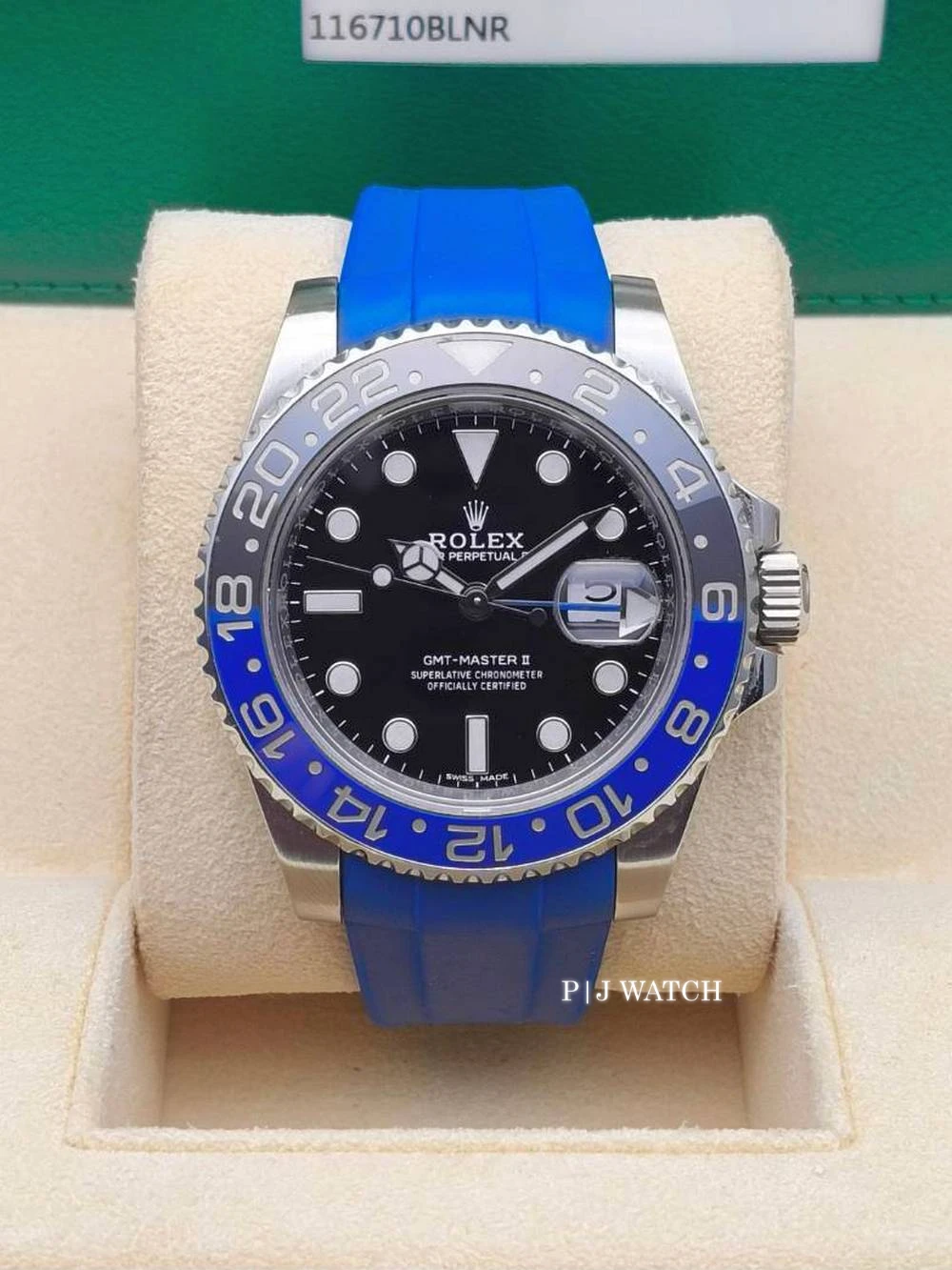 Rolex GMT-Master II 40mm Steel Black-Blue Ceramic Batman Black Dial Blue Rubber Ref.116710BLNR